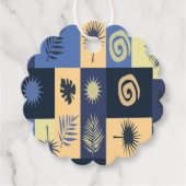 Blue Abstrakt Gift Tag Geschenkanhänger (Vorderseite)