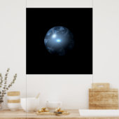 Blue Abstrakt Globe Poster (Küche)