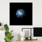 Blue Abstrakt Globe Poster (Heimbüro)