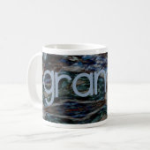 Blue Abstrakt Grampy Kaffeetasse (Vorderseite Links)