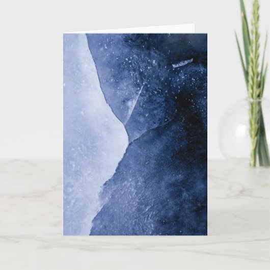 Blue Abstrakt Ice Art Foto Karte (Vorderseite)