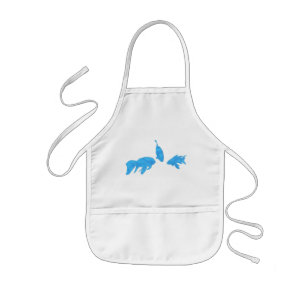 Blue Abstrakt Koi Fish Schürze für Kinder