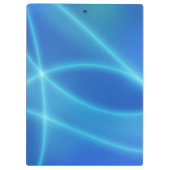 Blue Abstrakt Lines Klemmbrett (Rückseite)