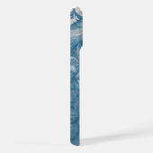 Blue Abstrakt Marble Waves Phone Case iPhone Hülle (Rechte Seite)