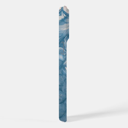 Blue Abstrakt Marble Waves Phone Case iPhone Hülle (Rechte Seite)