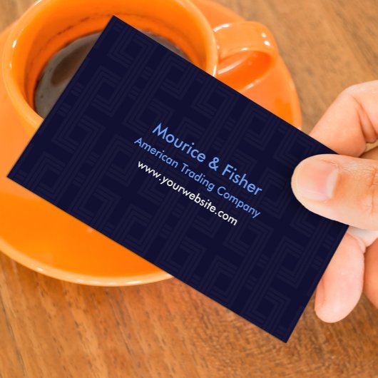 Blue Abstrakt Modern Business Card Visitenkarte