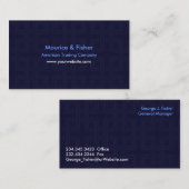 Blue Abstrakt Modern Business Card Visitenkarte (Vorne/Hinten)