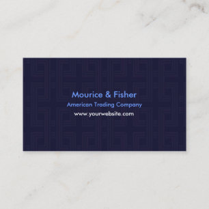 Blue Abstrakt Modern Business Card Visitenkarte