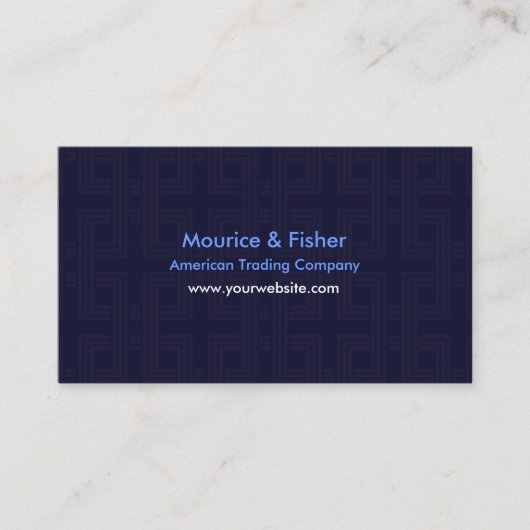 Blue Abstrakt Modern Business Card Visitenkarte (Vorderseite)
