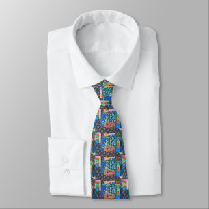 Blue Abstrakt Neck Tie Krawatte