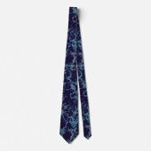 Blue Abstrakt Neck Tie Krawatte (Vorderseite)