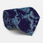 Blue Abstrakt Neck Tie Krawatte (Gerollt)