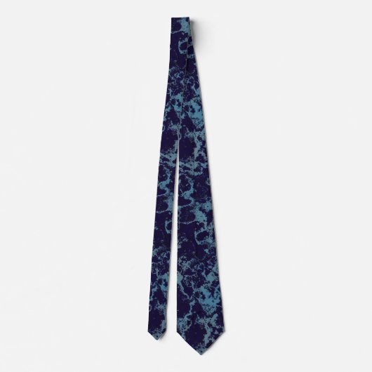 Blue Abstrakt Neck Tie Krawatte (Rückseite)