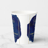 Blue Abstrakt Nurse Medical Caduceus Abschluss Pappbecher (Rechts)