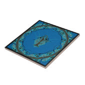 Blue Abstrakt Old Withered Tree BG Fliese (Seite)