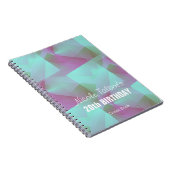 Blue Abstrakt pastel 20th Birthday Guest Book 4 Notizblock (Rechte Seite)