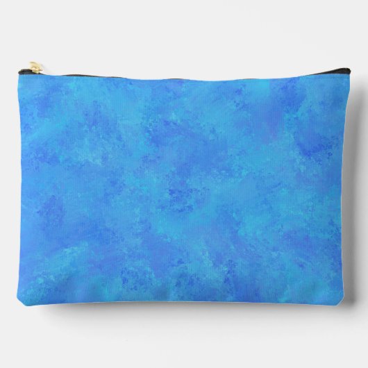 Blue Abstrakt Pattern Accessory Pouch Zubehörtasche (Vorderseite)