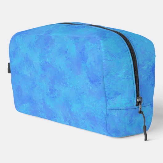 Blue Abstrakt Pattern Toilettenbeutel Waschbeutel (Rechte Ecke)