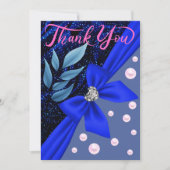 Blue Abstrakt Pearl Modern Trendy Boho Retirement Dankeskarte (Vorderseite)