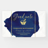 Blue Abstrakt Pharmacy School Abschluss Banner (Horizontal)