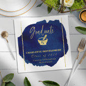 Blue Abstrakt Pharmacy School Abschluss Serviette