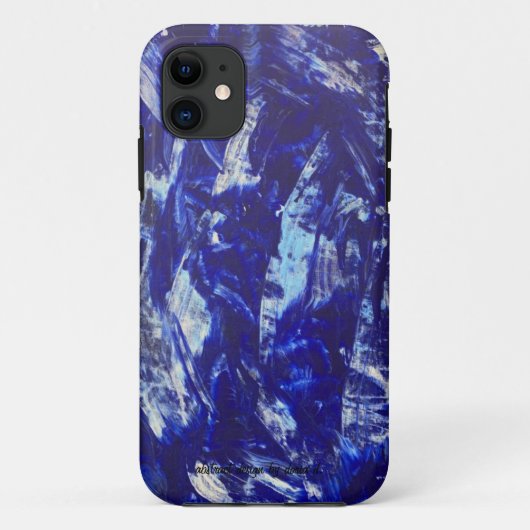Blue Abstrakt Phone Case (Rückseite)