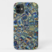 Blue Abstrakt Pond II iPhone Case (Rückseite)