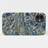 Blue Abstrakt Pond II iPhone Case (Rückseite (Horizontal))