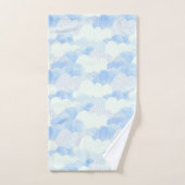 Blue Abstrakt Rain Cloud Sky Gemustert Badhandtuch Set (Handtuch)