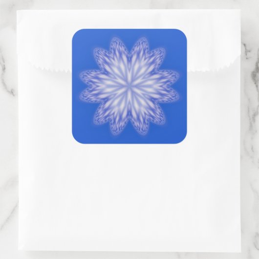 Blue Abstrakt Snowflake Sticker (Tasche)