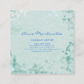 Blue Abstrakt Square Business Card Quadratische Visitenkarte (Rückseite)