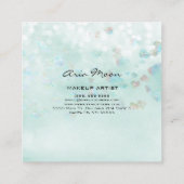 Blue Abstrakt Square Business Card Quadratische Visitenkarte (Rückseite)