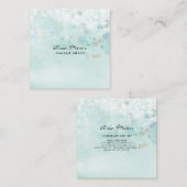 Blue Abstrakt Square Business Card Quadratische Visitenkarte (Vorne/Hinten)