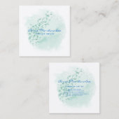 Blue Abstrakt Square Business Card Quadratische Visitenkarte (Vorne/Hinten)