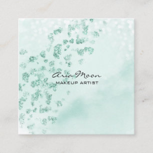 Blue Abstrakt Square Business Card Quadratische Visitenkarte