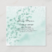 Blue Abstrakt Square Business Card Quadratische Visitenkarte (Rückseite)