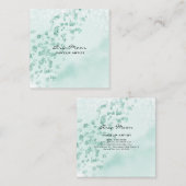 Blue Abstrakt Square Business Card Quadratische Visitenkarte (Vorne/Hinten)