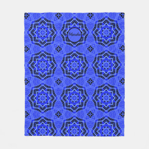 Blue Abstrakt Star Blume Fleece