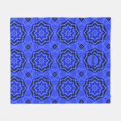 Blue Abstrakt Star Blume Fleece (Vorderseite (Horizontal))