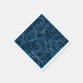 Blue Abstrakt Twinkling Stars Swirl Napkins Serviette (Ecke)