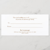 Blue Abstrakt Watercolor Geschenkgutschein (Rückseite)