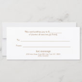 Blue Abstrakt Watercolor Geschenkgutschein (Rückseite)