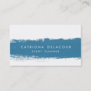 Blue Abstrakt Watercolor Splash Business Card Visitenkarte