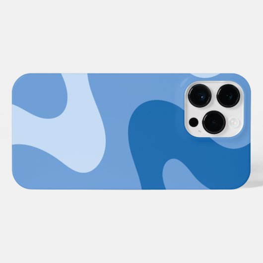 Blue Abstrakt Wave Phone Wallpaper iPhone Hülle (Rückseite (Horizontal))
