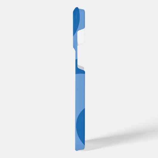 Blue Abstrakt Wave Phone Wallpaper iPhone Hülle (Linke Seite)