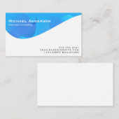 Blue Abstrakt Wave Visitenkarte (Vorne/Hinten)