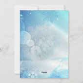 Blue Abstrakt Winter Moderne Weihnachten (Rückseite)