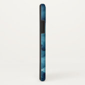 Blue abstrakte Aquarelltelefon-Gehäuse mit Namen Case-Mate iPhone Hülle (Hinten/Rechts)