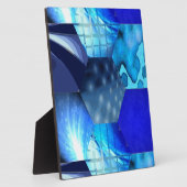 Blue Abstrakte Art Fotoplatte (Seite)