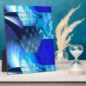 Blue Abstrakte Art Fotoplatte (Seite)